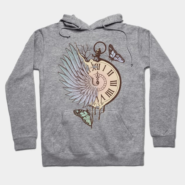 Le Temps Passe Vite  (Time Flies) Hoodie by normanduenas